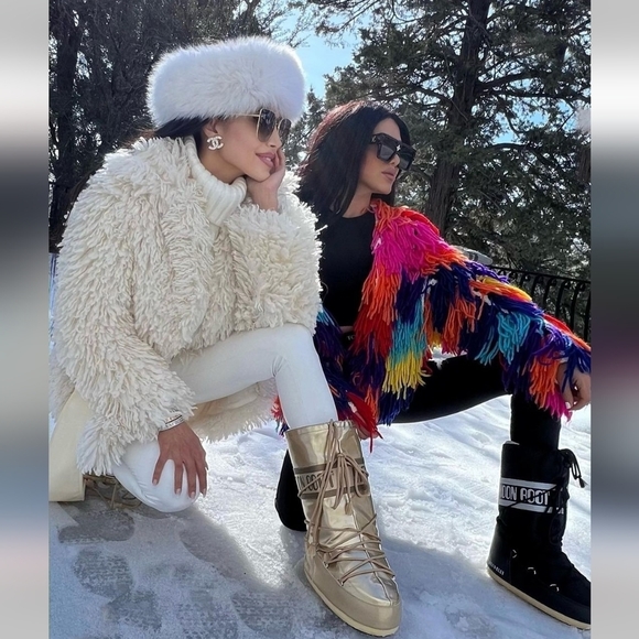 Winter White Fur Headband Fur Headwrap Ear Warmers Mink Hat Ski Wear - Picture 9 of 11